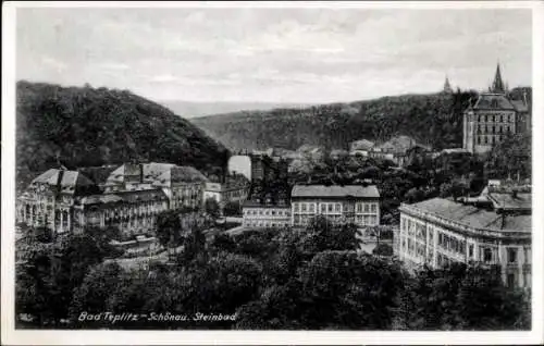 Ak Bad Teplitz Schönau, Partie am Steinbad, Gebirge