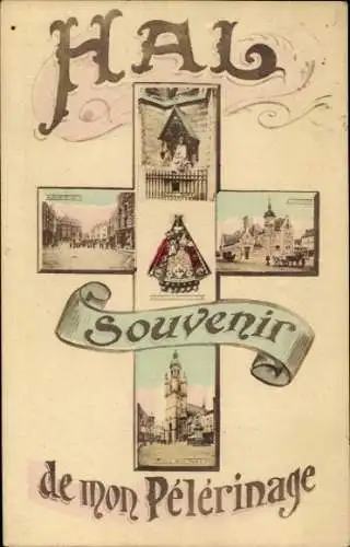 Ak HAL Dampfer Nieuw Amsterdam, Holland-America Line, Souvenir de mon Pèlerinage, Bilder der Stad