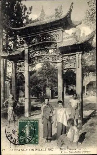 Ak Kolonialausstellung 1907, Chinesisches Tor