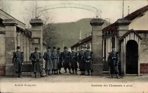 CPA Armée française, Quartier des Chasseurs à pied