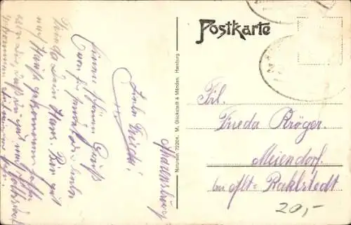 Ak Ahrensburg in Holstein, Bahnhof, Wasserturm