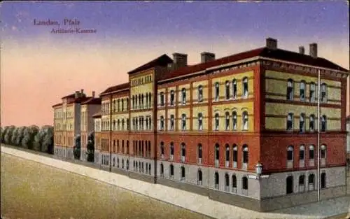Ak Landau in der Pfalz, Artillerie-Kaserne