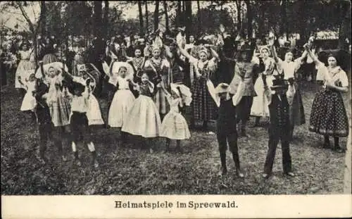 Ak Heimatspiele im Spreewald, Tracht