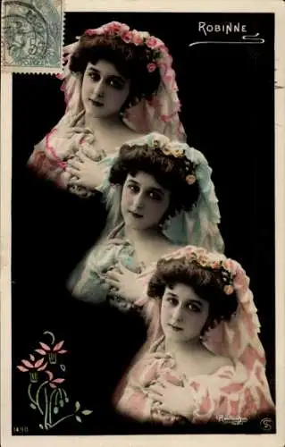 Ak Frauenportraits Robinne, Sängerin?, Schauspielerin?, Reutlinger