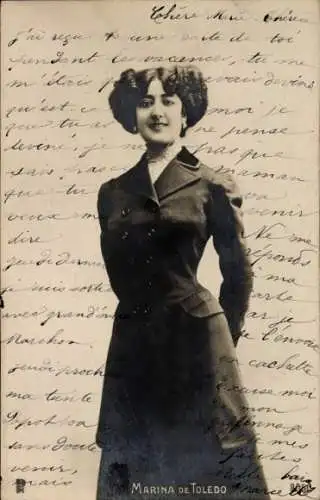 Foto Ak Schauspielerin Marina de Toledo, Potrait
