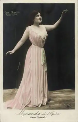Ak Opernsängerin Lalla Miranda, Portrait