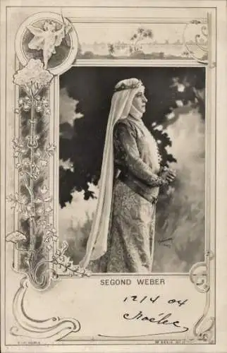 Ak Schauspielerin Segond Weber, Portrait, Kostüm, Reutlinger Paris