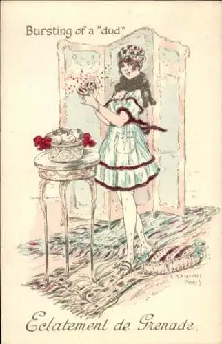 Künstler Ak Santini, Bursting of a dud