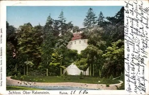 Ak Rabenstein Chemnitz in Sachsen, Schloss Ober Rabenstein, Ruine