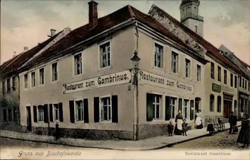 Ak Bischofswerda in Sachsen, Restaurant zum Gambrinus
