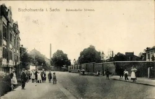 Ak Bischofswerda in Sachsen, Belmsdorfer Straße, Kinder
