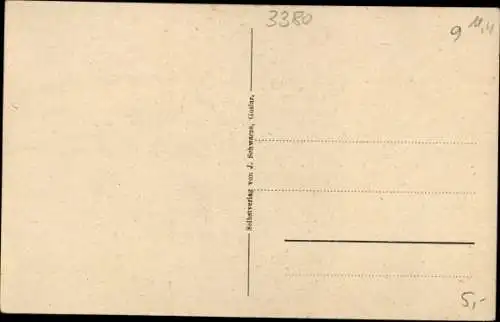 Künstler Ak Schwarze, J., Goslar am Harz, Rathaustreppe