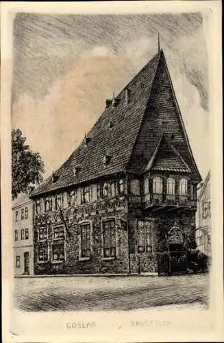 Künstler Ak Goslar am Harz, Brusttuch