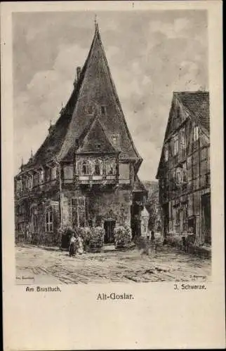 Künstler Ak Schwarze, J., Goslar am Harz, Am Brusttuch