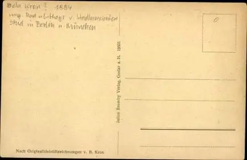 Künstler Ak Goslar am Harz, An der Marktstraße