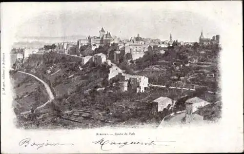 Ak Aubenas Ardèche, Blick auf den Ort