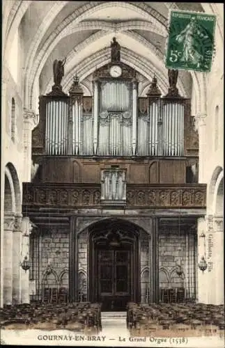 Ak Gournay en Bray Seine Maritime, Grand Orgue 1538