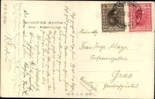 Ak Ragusa Dubrovnik Kroatien, Dvor, Rektorenpalast