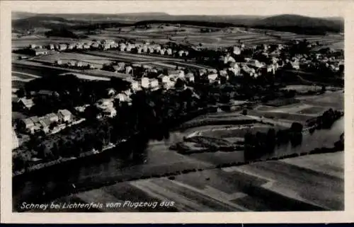 Ak Schney Lichtenfels im Obermainland Oberfranken, Fliegeraufnahme