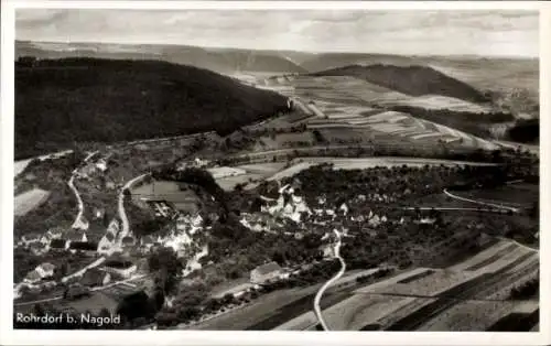 Ak Rohrdorf im Nordschwarzwald, Fliegeraufnahme