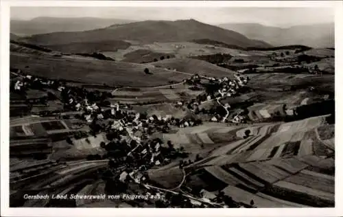 Ak Gersbach Schopfheim im Schwarzwald Baden, Gersbach im Schwarzwald vom Flugzeug aus