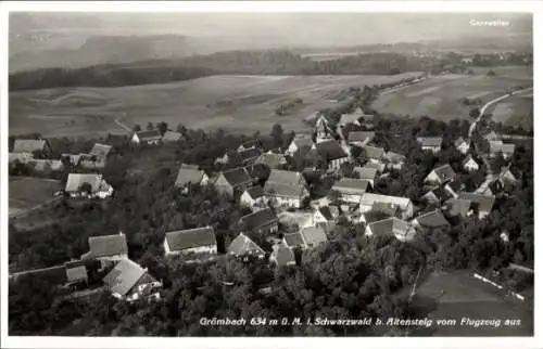 Ak Grömbach im Schwarzwald, Fliegeraufnahme