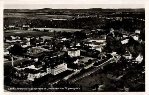 Ak Hohenheim Stuttgart in Württemberg, Landwirtschaftliche Hochschule, Fliegeraufnahme