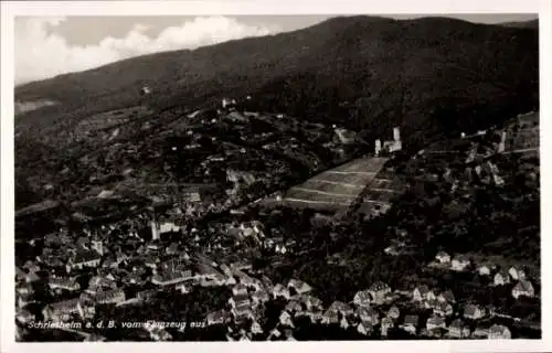 Ak Schriesheim an der Bergstraße, Fliegeraufnahme