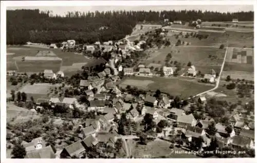 Ak Hallwangen Dornstetten im Schwarzwald Württemberg, Fliegeraufnahme