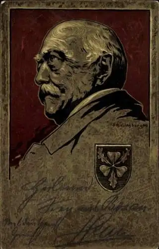 Künstler Litho Schellenberger, Otto von Bismarck, Herzog zu Lauenburg, Bundeskanzler, Portrait