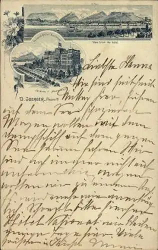 Litho Genève Genf Schweiz, Panorama, Hotel National