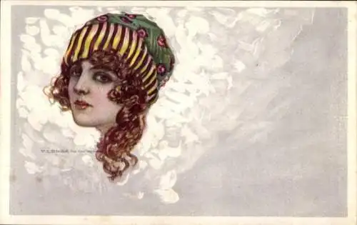 Künstler Ak Corbella, T., Frauenportrait