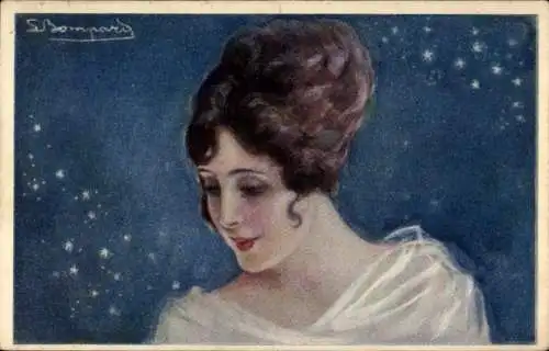 Künstler Ak Bompard, S., Frauenportrait