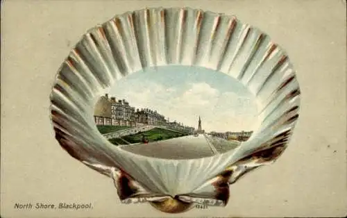 Muschel Litho Blackpool Lancashire England, North Shore