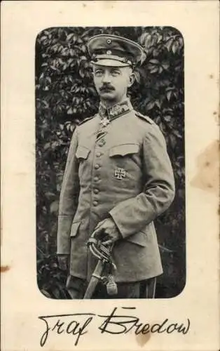 Ak Anatol Graf von Bredow, General der Kavallerie, Portrait in Uniform, Eisernes Kreuz, I WK