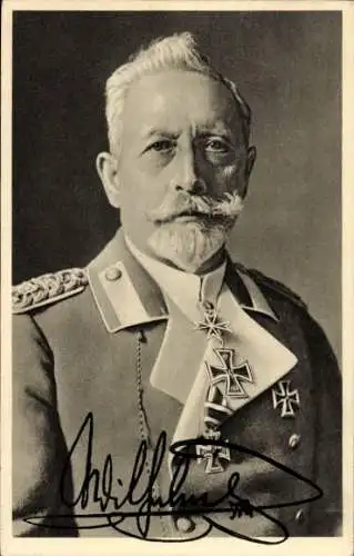 Ak Kaiser Wilhelm II., Portrait in Uniform mit Orden im Exil in Doorn