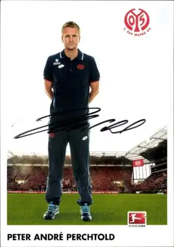 Autogrammkarte Co Trainer Peter André Perchtold, 1. FSV Mainz 05