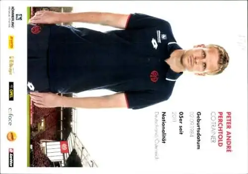 Autogrammkarte Co Trainer Peter André Perchtold, 1. FSV Mainz 05