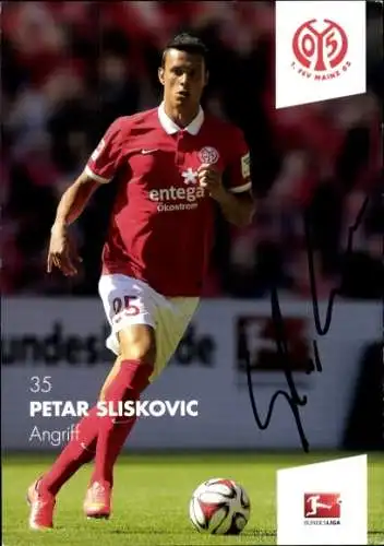 Autogrammkarte Fußballer Petar Sliskovic, 1. FSV Mainz 05