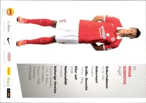Autogrammkarte Fußballer Petar Sliskovic, 1. FSV Mainz 05