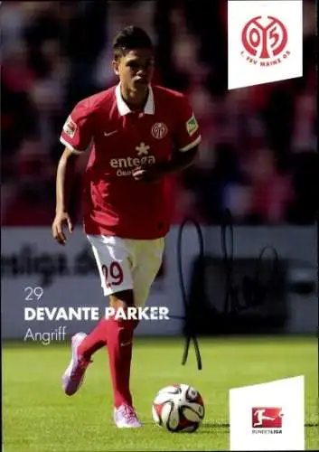 Autogrammkarte Fußballer Devante Parker, 1. FSV Mainz 05