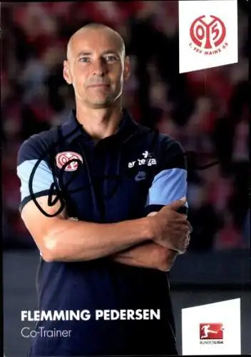Autogrammkarte Co Trainer Flemming Pedersen, 1. FSV Mainz 05