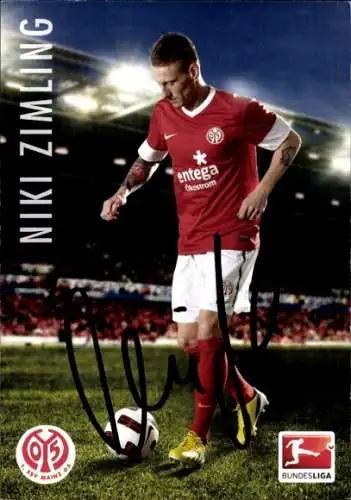 Autogrammkarte Fußballer Niki Zimling, 1. FSV Mainz 05