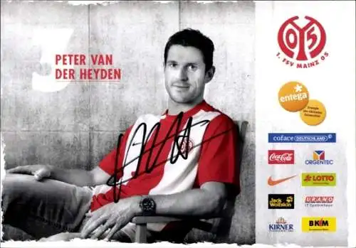 Autogrammkarte Fußballer Peter van der Heyden, 1. FSV Mainz 05