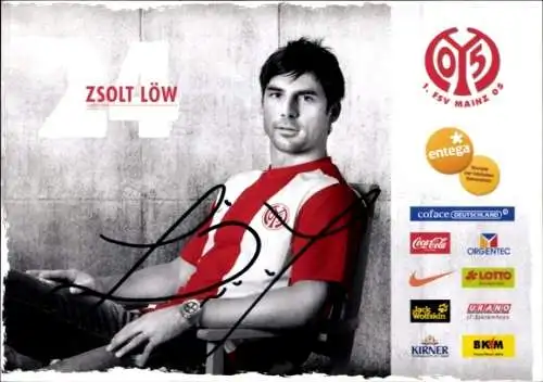 Autogrammkarte Fußballer Zsolt Löw, 1. FSV Mainz 05