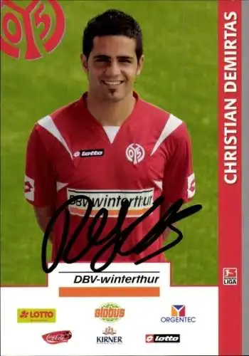 Autogrammkarte Fußballer Christian Demirtas, 1. FSV Mainz 05