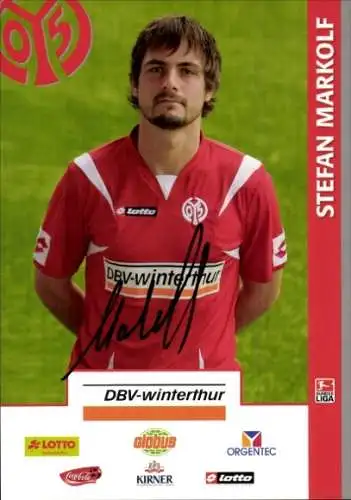 Autogrammkarte Fußballer Stefan Markolf, 1. FSV Mainz 05