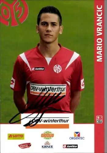 Autogrammkarte Fußballer Mario Vrancic, 1. FSV Mainz 05