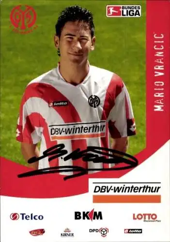 Autogrammkarte Fußballer Mario Vrancic, 1. FSV Mainz 05