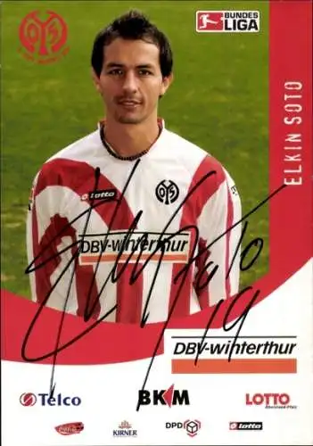 Autogrammkarte Fußballer Elkin Soto, 1. FSV Mainz 05